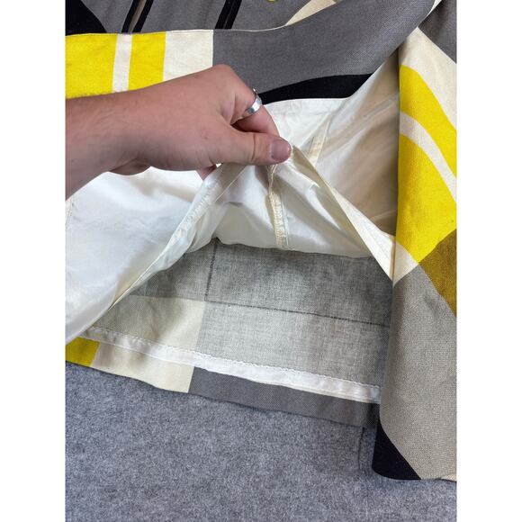 VINTAGE 60s Weatherbee Cape Womens Yellow Plaid Double Breasted Water Repellent - Picture 6 of 8